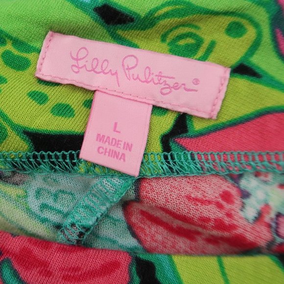 Lilly Pulitzer One Shoulder Floral Bodycon Dress Size Large - Picture 2 of 7